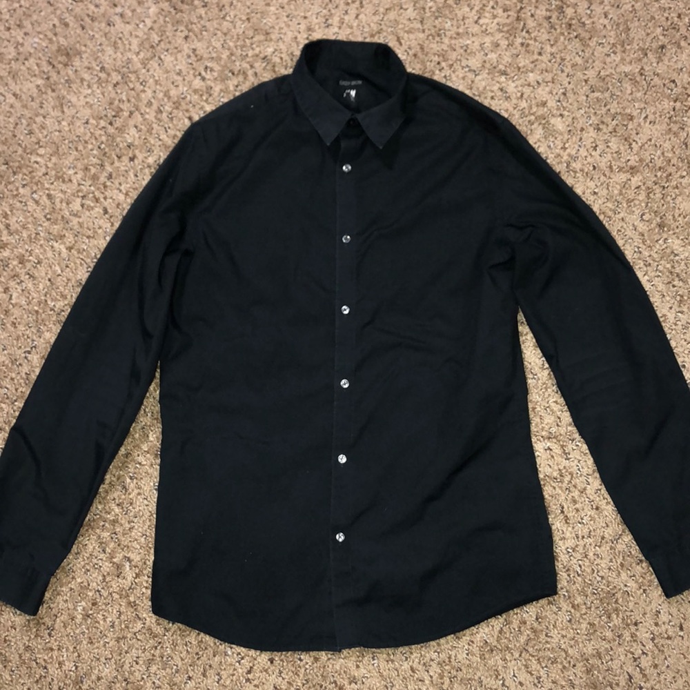 Black button down with black buttons